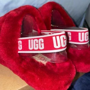 SOLD- Red UGG slides